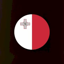 Vlajka Malta okrúhla veľká