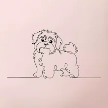 Havanský psík linka jedným ťahom