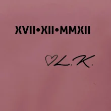 Dátum výročia a iniciály