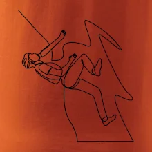 Lezec na skale jedným ťahom