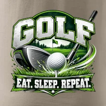 Golfová palica s loptičkou eat sleep repeat