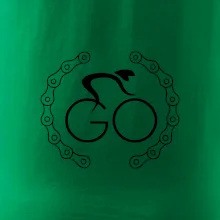 Logo cyklistu a reťaz