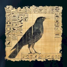 Egyptské hieroglyfy vták