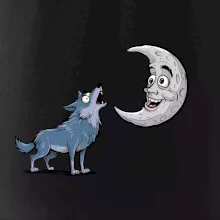 Parové tričko - Vlk a mesiac