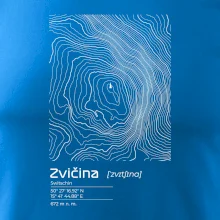 Zvičina - vrstevnice v obdĺžniku