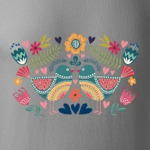 Folklór - dva farebné vtáčiky