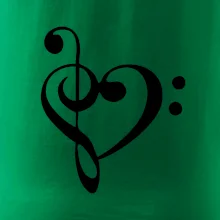 Husľový kľúč srdce