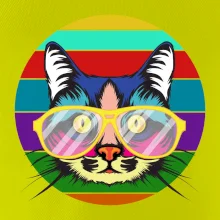 Mačka pri farebnom západe