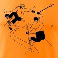 Lyžovanie - kreslené obrázok Lyžovanie - kreslené obrázok