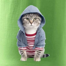 Mačka v pruhovanom triku