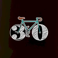 Narodeniny 30 rokov na bicykli