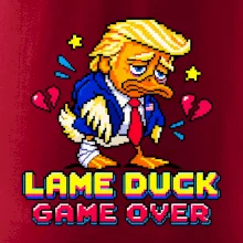 Trump lame duck pixel art game over