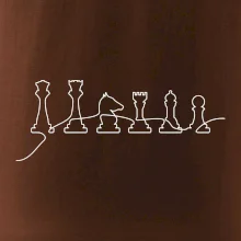 Šachové figúrky v rade - obrys