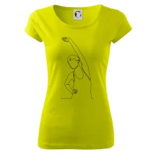 Preťahujúca sa žena jedným ťahom