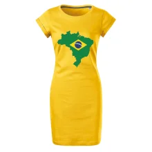 Brazília vlajka v mape