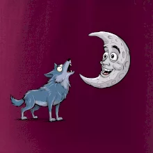 Parové tričko - Vlk a mesiac