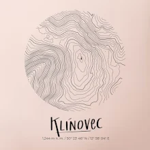 Klínovec - vrstevnice v kruhu
