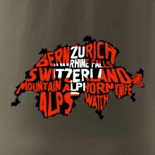 Mapy - názvy miest - Švajčiarsko