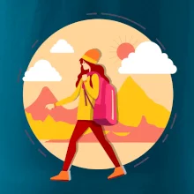 Farebný párový motív na hory