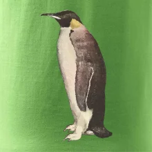 Tučniak kreslený vodovými farbami