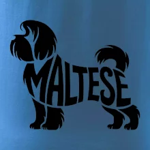 Maltézsky psík nápis v tele