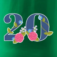 Kvetinové číslo kreslené - 20