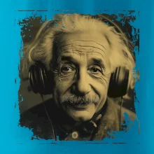 Albert Einstein so slúchadlami