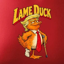 Trump jako kulhající kachna retro komiks