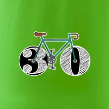 Narodeniny 30 rokov na bicykli
