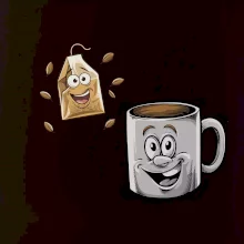 Parové tričko - Hrnček a čaj