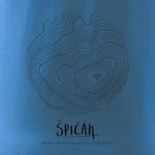 Špičák - vrstevnice v kruhu