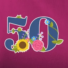 Kvetinové číslo kreslené - 50