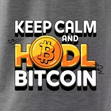 3D nápis Keep Calm and HODL Bitcoin
