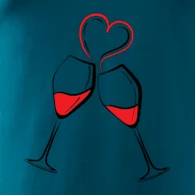 Víno je láska jednoduchý nákres