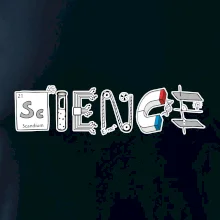 Science věda nápis