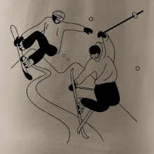 Lyžovanie - kreslené obrázok