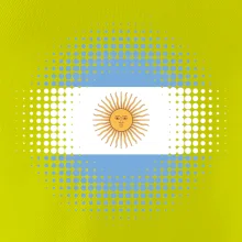 Argentína vlajka bodkovaná