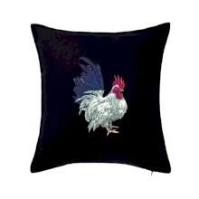 Kohút kreslený biely