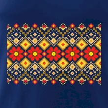 Ukrajinský vzor - Červené kvety