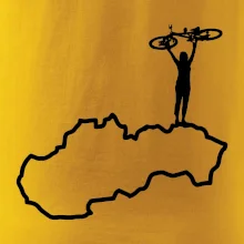 Mapa Slovenska - cyklistka