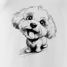 Čiernobiela karikatúra Bišónik