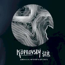 Kôprovský štít - vrstevnice v kruhu