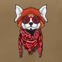 Červená panda hipster