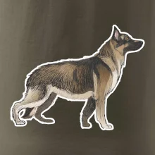 Nemecký ovčiak - hnedý kreslený