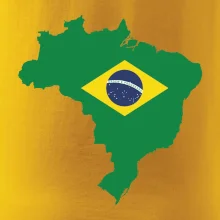 Brazília vlajka v mape