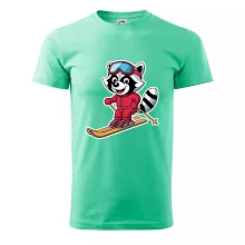 Mýval na lyžiach - kreslený