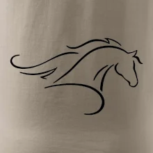 Kôň - bežiaci silueta hlavy