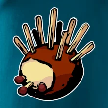 Gaštanový ježko - prsník