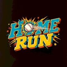 Home run komiksový nápis