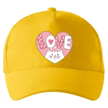 Mačka love - ružové srdce